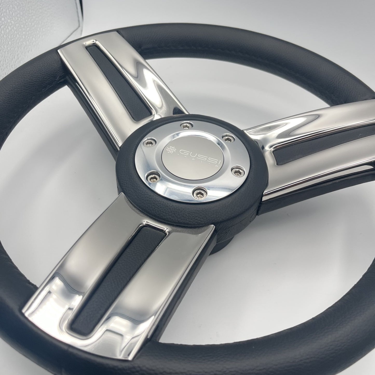 Gussi Italia Marine Steering Wheel Stainless Steel Spoke Soft Touch Rim | Gussi