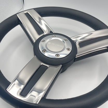 Gussi Italia Marine Steering Wheel Stainless Steel Spoke Soft Touch Rim | Gussi
