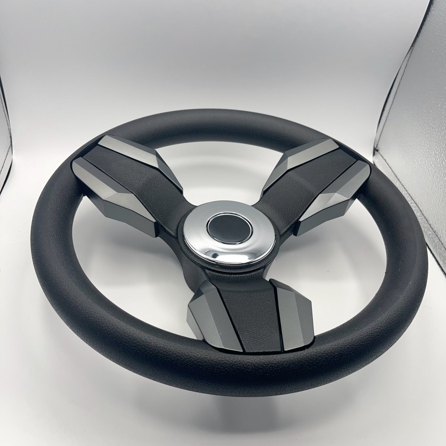 Collina Boat Steering Wheel Dark Gray Inserts - Stingray - Keyed ONLY