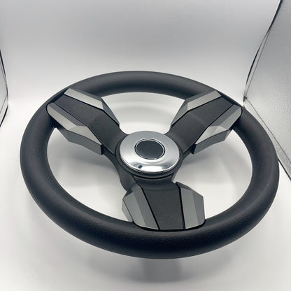 Collina Boat Steering Wheel Dark Gray Inserts - Stingray - Keyed ONLY