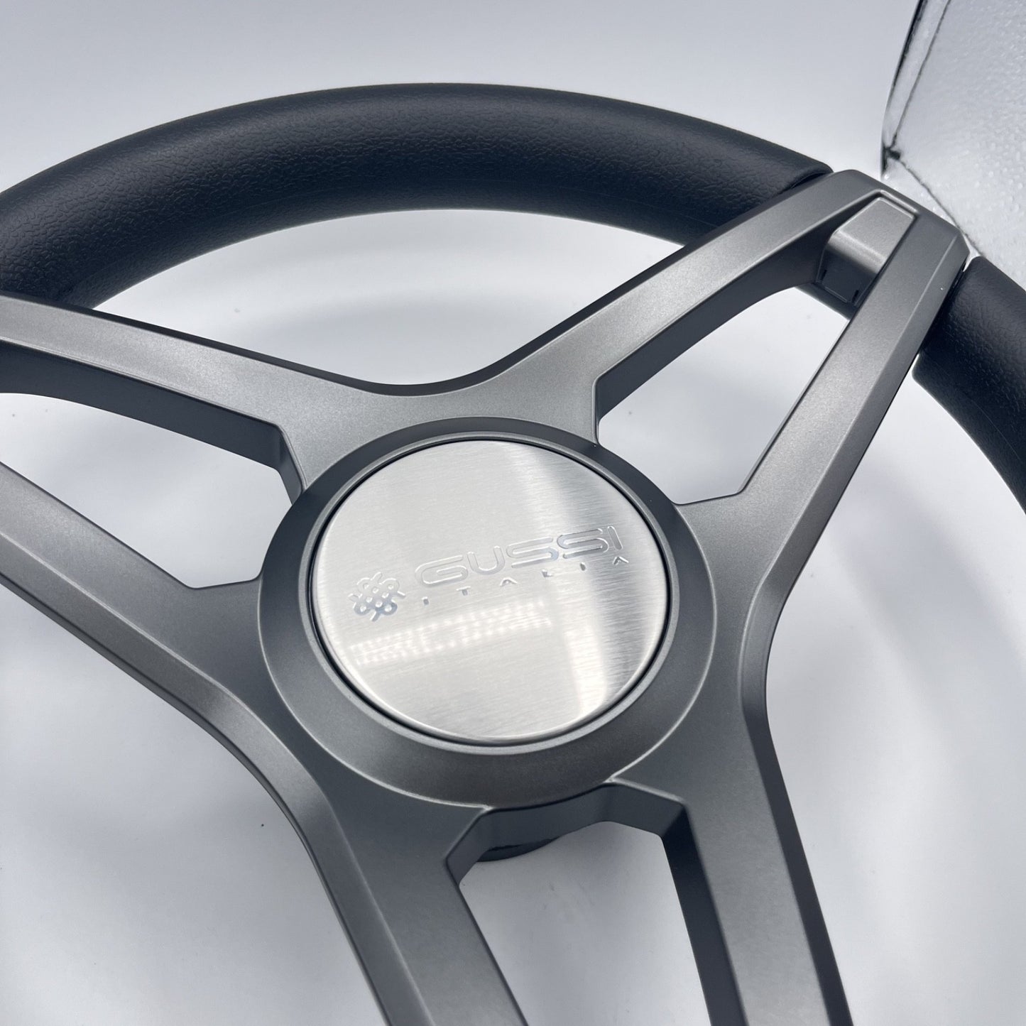 Molino Gray w/Soft Touch Urethane Rim Boat Steering Wheel | Gussi Italia