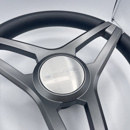 Molino Gray w/Soft Touch Urethane Rim Boat Steering Wheel | Gussi Italia