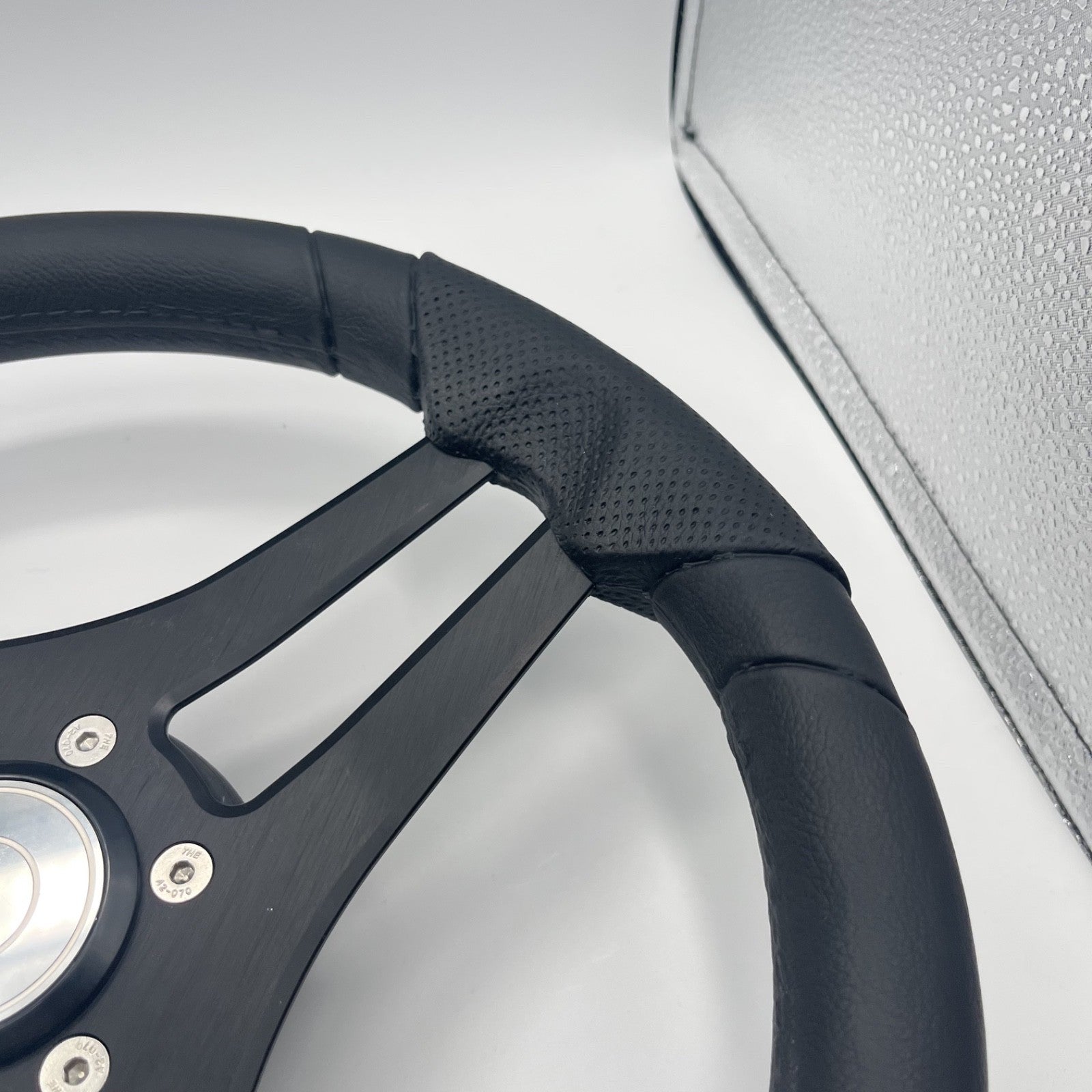 Molinara Marine Steering Wheel Black Brushed Alum Spokes | Target Style