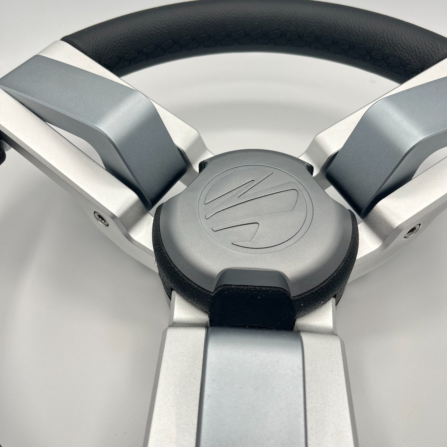 Gussi Italia Marine Steering Wheel Multi Color Gray Aluminum Wheel | Tige