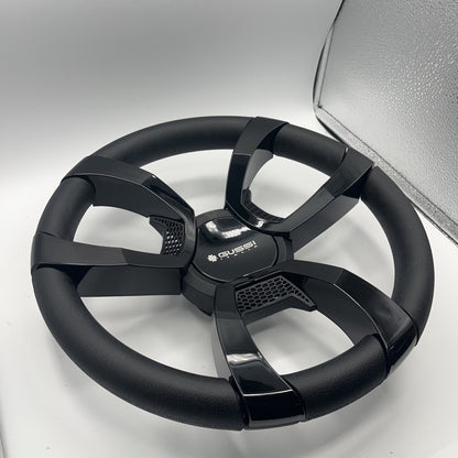 La Corte Boat Steering Wheel Black Gloss Inserts | Gussi Italia Logo