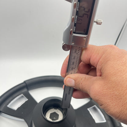 Model M13C Black & Chrome Steering Wheel fits CLUB CAR PRECEDENT Golf Cart