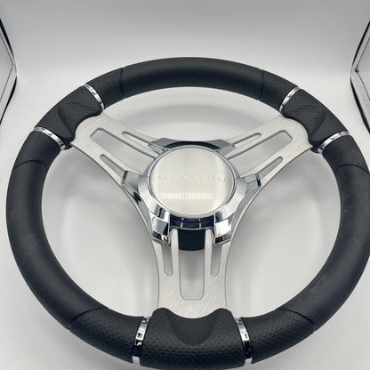 Verona Boat Steering Wheel Brush Alum Spoke | Manitou Boats