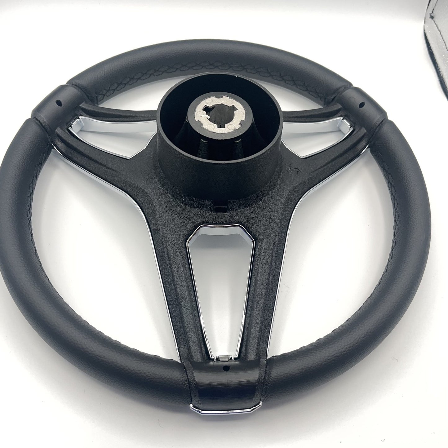 Cobalt Boat Steering Wheel Plastic Spoke Leather Stitched Rim | Cobalt Logo