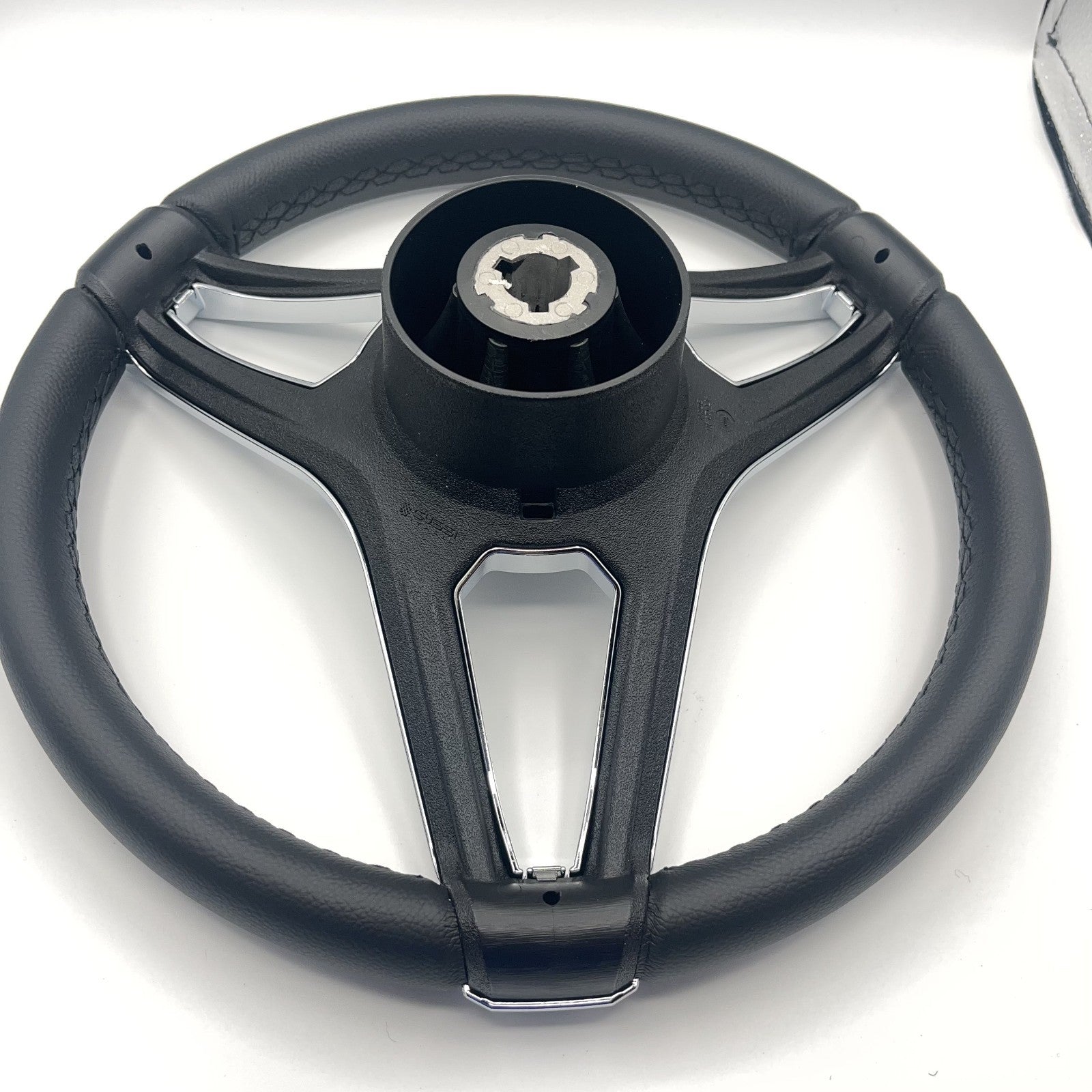 Cobalt Boat Steering Wheel Plastic Spoke Leather Stitched Rim | Cobalt Logo