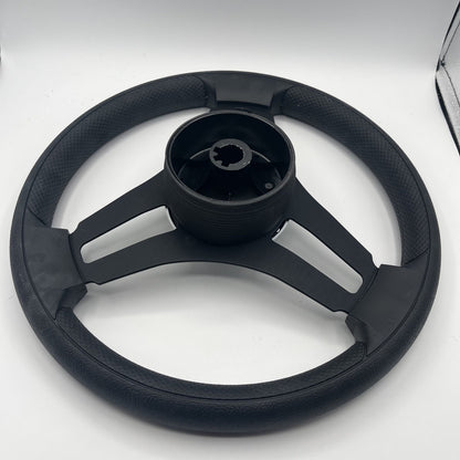Gussi Italia Marine Steering Wheel Black Brush Metal Spokes | Harris Kayot
