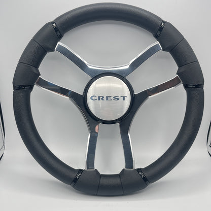 Malera Boat Steering Wheel Chrome Spokes | Crest