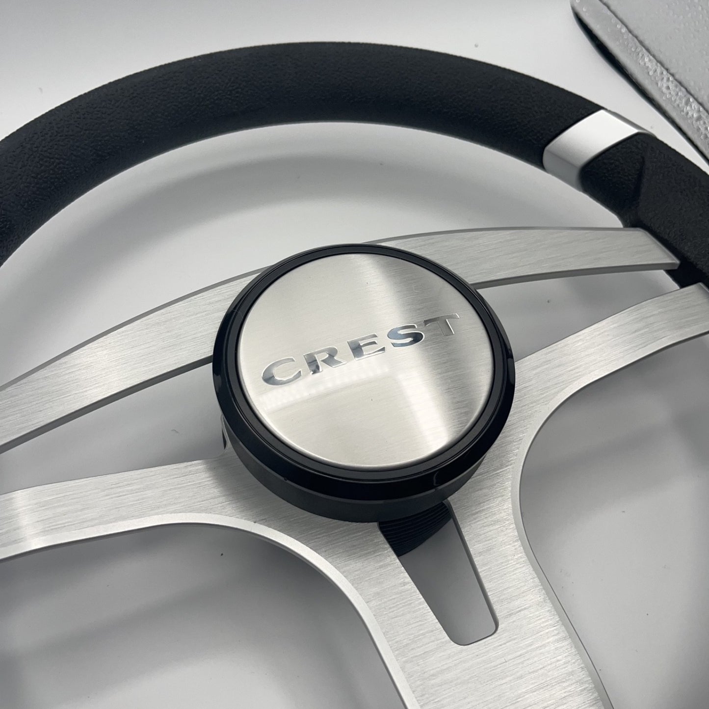 Badia Boat Steering Wheel Brushed Aluminum Spokes | Crest Boats
