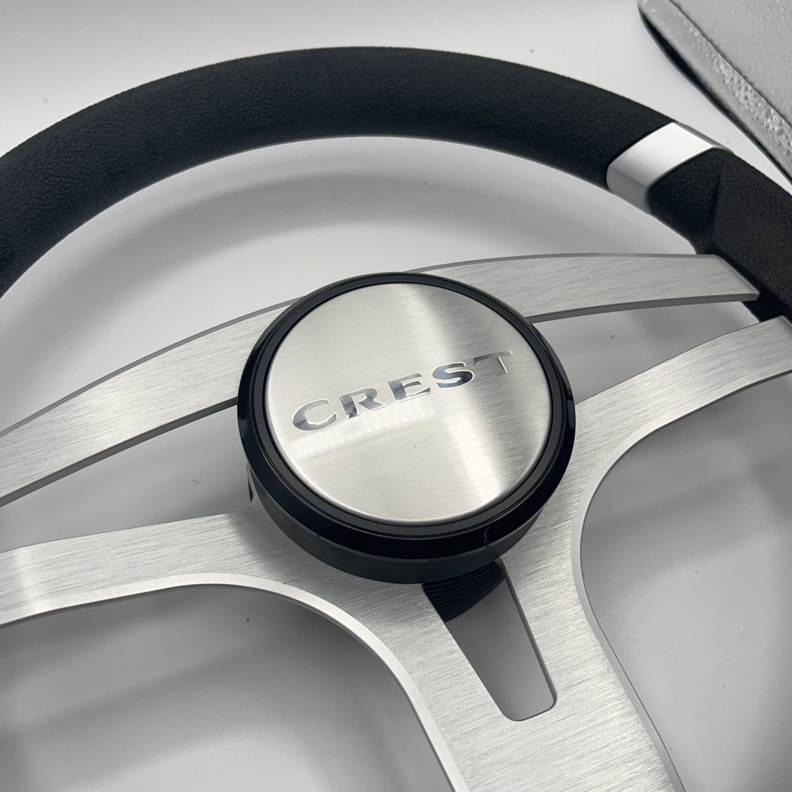 Badia Boat Steering Wheel Brushed Aluminum Spokes | Crest Boats