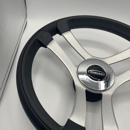 Benaco Boat Steering Wheel Brushed Aluminum Spokes | Stabicraft