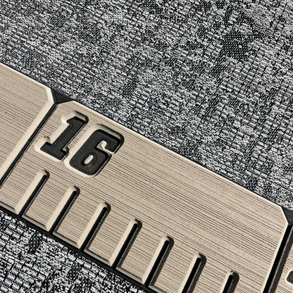 reFLEX | 36" Fish Ruler for Boats | Alaia Tan over Aphotic Black - Routered -HOR