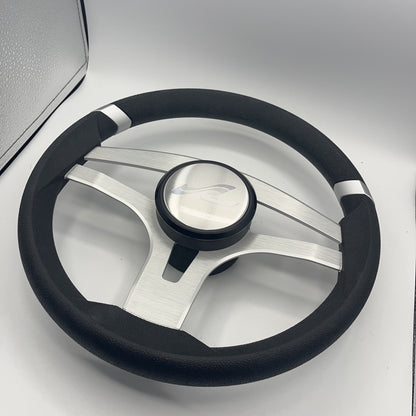 Badia Boat Steering Wheel Brushed Aluminum Spokes | SeaRay Boats
