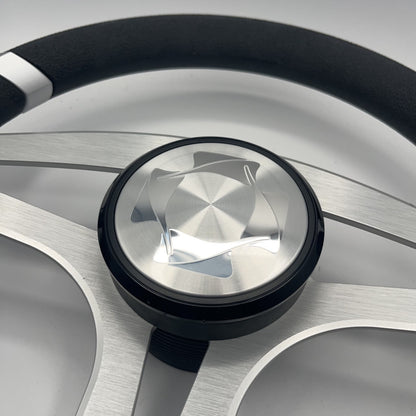 Badia Boat Steering Wheel Brushed Aluminum Spokes | Stingray