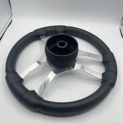 Malera Boat Steering Wheel Chrome Spokes | Chrome Blank Star