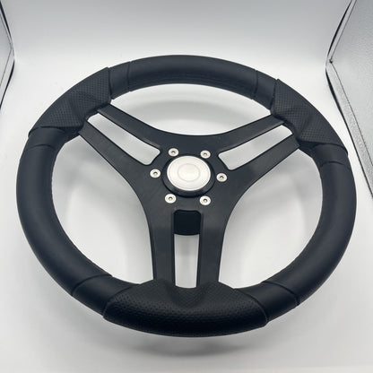 Molinara Marine Steering Wheel Black Brushed Alum Spokes | Target Style