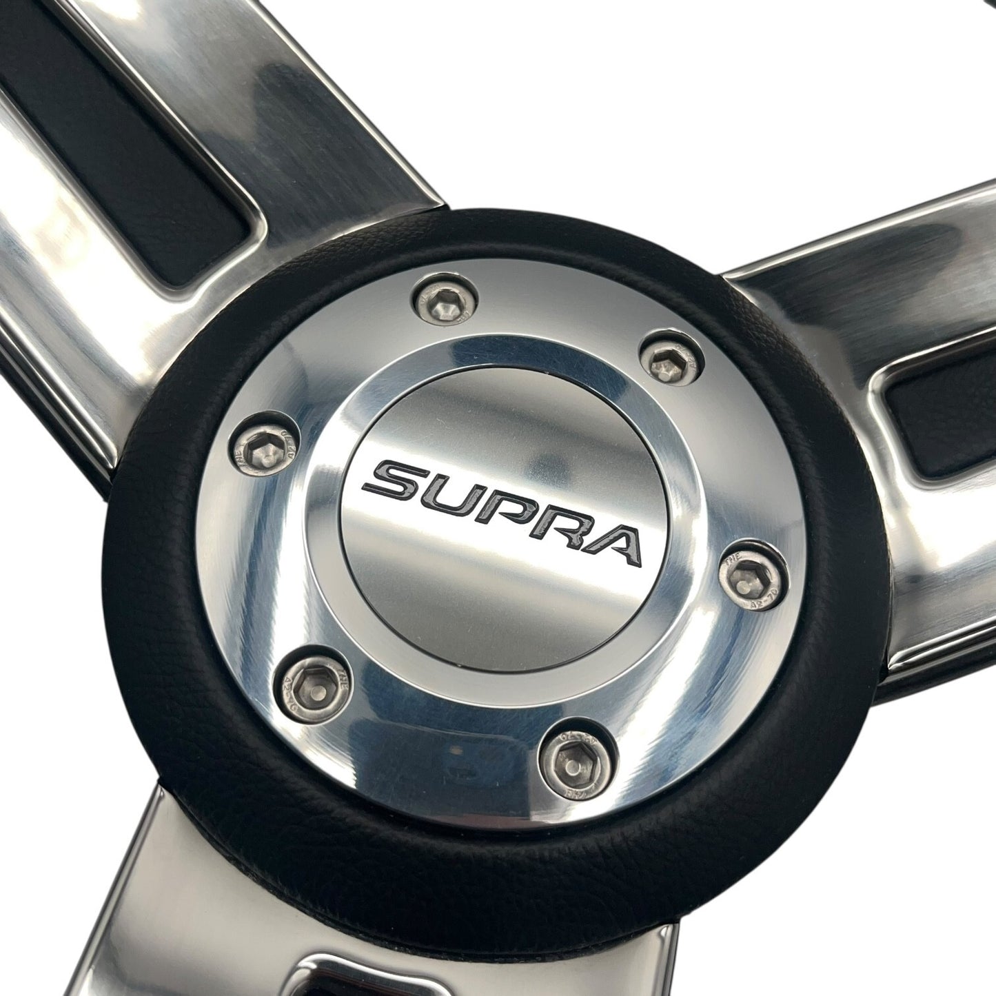 Gussi Italia Marine Steering Wheel Stainless Steel Spokes Soft Touch Rim | Supra