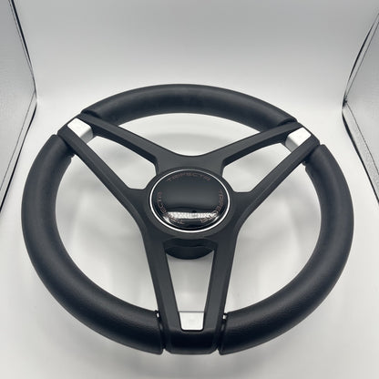 Molino Black w/Soft Touch Urethane Rim Boat Steering Wheel | Trifecta Boats