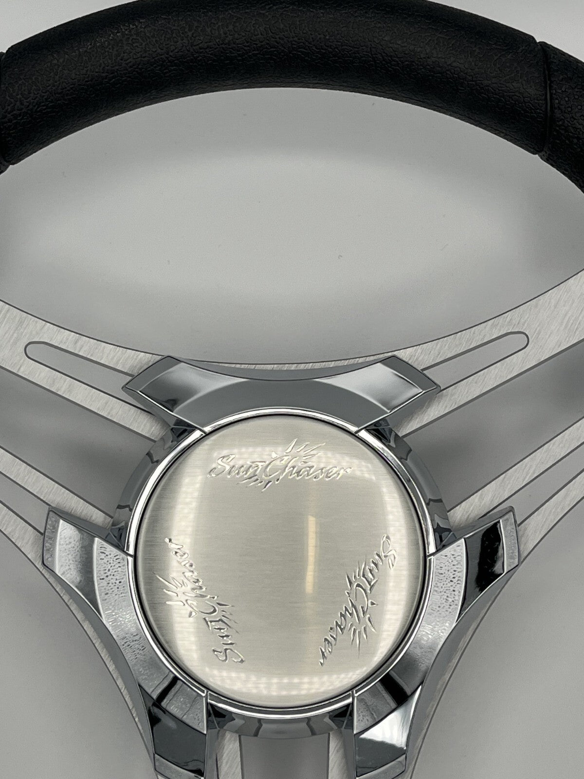 Verona Boat Steering Wheel Brushed Aluminum Spokes | SunChaser