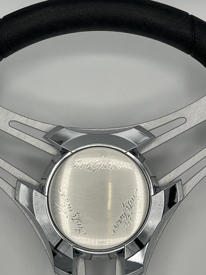 Verona Boat Steering Wheel Brushed Aluminum Spokes | SunChaser