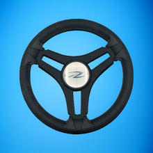 Gussi Italia Marine Steering Wheel Black Brush Metal Spokes |Regal