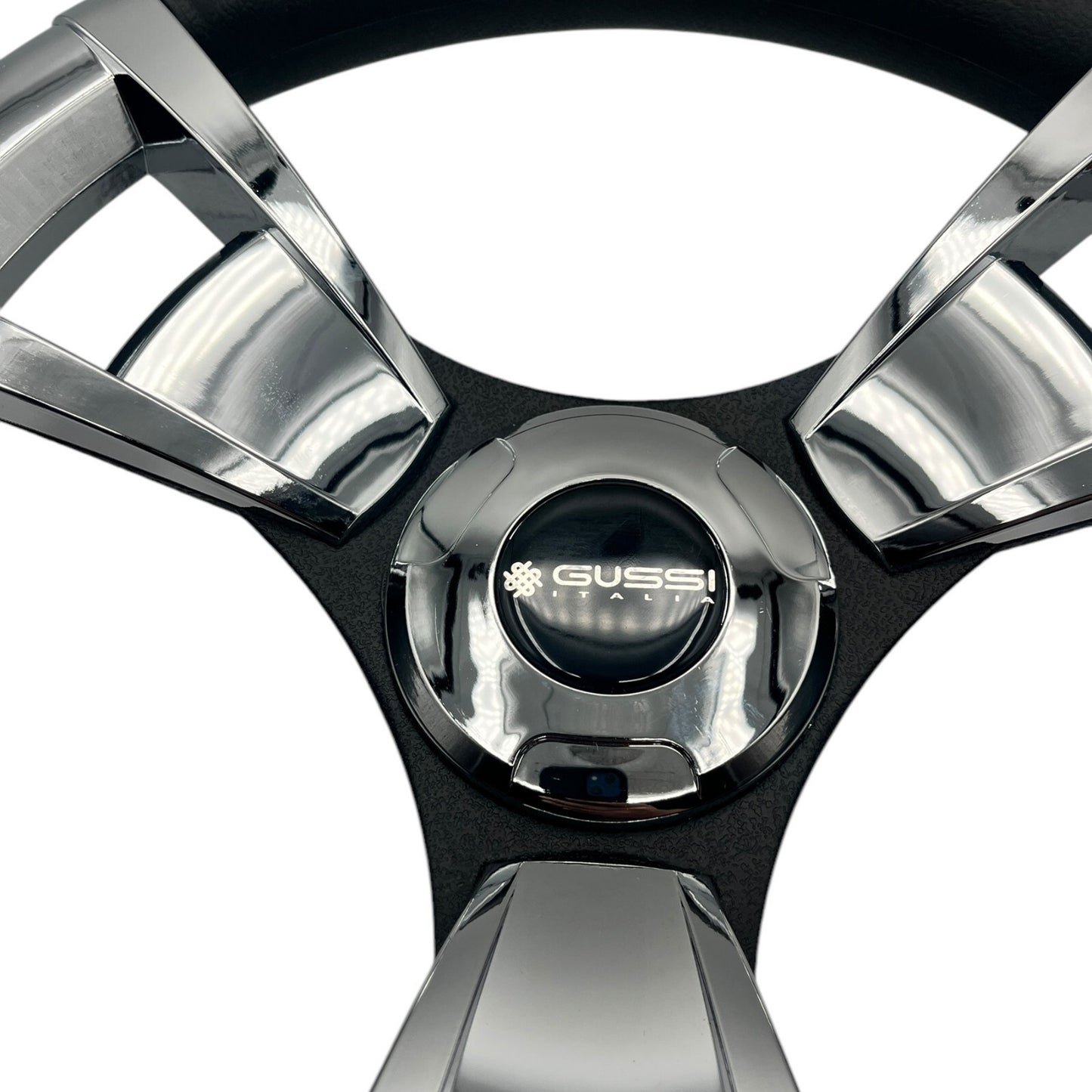 Model M13C Black & Chrome Steering Wheel fits all CLUB CAR DS Golf Carts