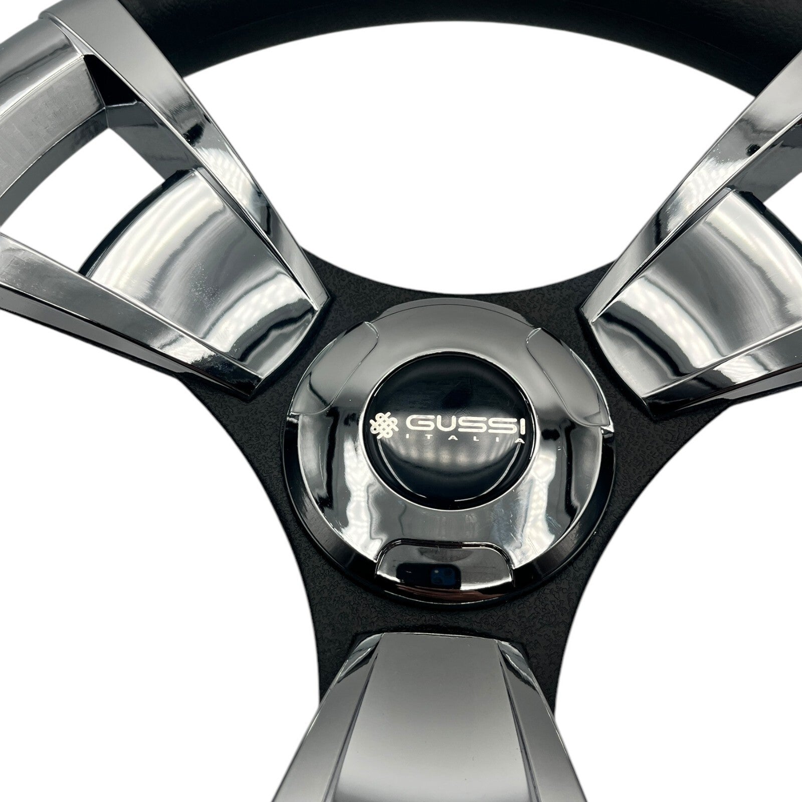 Model M13C Black & Chrome Steering Wheel fits all CLUB CAR DS Golf Carts