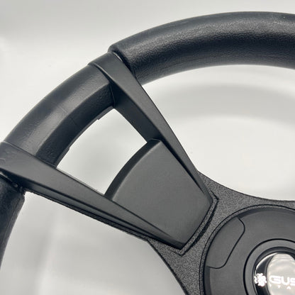 Model M13K Black Boat Steering Wheel Soft Touch Rim ABS Spokes | Gussi Italia