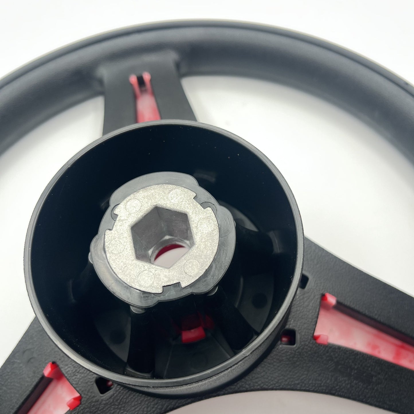 Brenta Black & Red Golf Cart Steering Wheel Fits CLUBCAR PRECEDENT