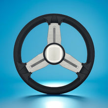 Model 15 Marine Steering Wheel Brush Alum Spokes | Silver Dome