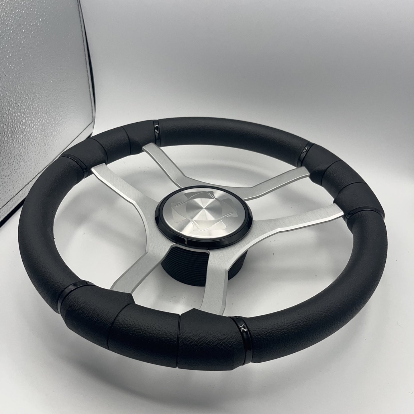 Malera Boat Steering Wheel Brushed Aluminum Spokes | Stingray