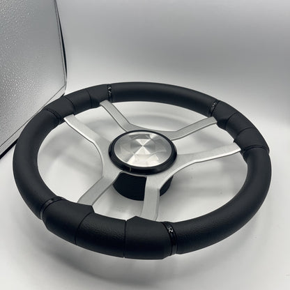 Malera Boat Steering Wheel Brushed Aluminum Spokes | Stingray