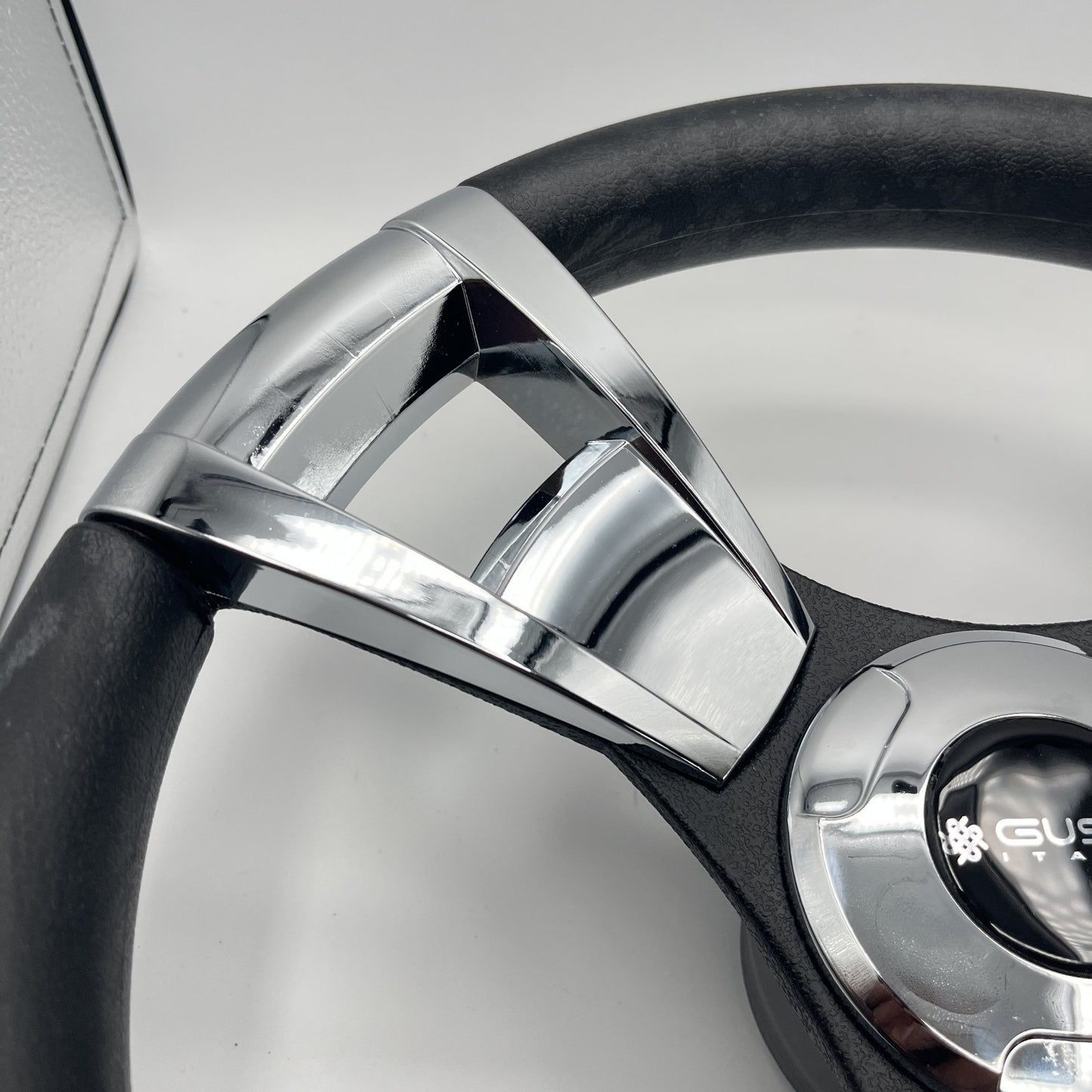 Model M13C Black & Chrome Steering Wheel fits E-Z-GO Golf Carts