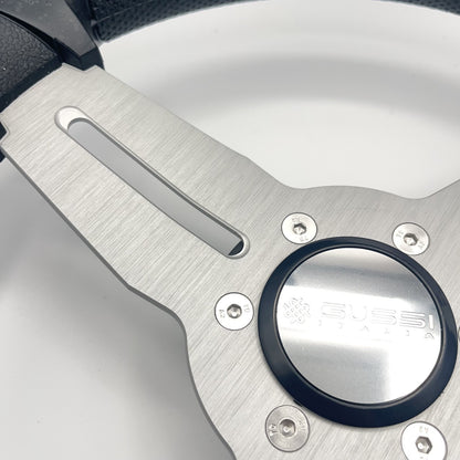 Model 15 Marine Steering Wheel Brushed Aluminum Spokes | Gussi Logo