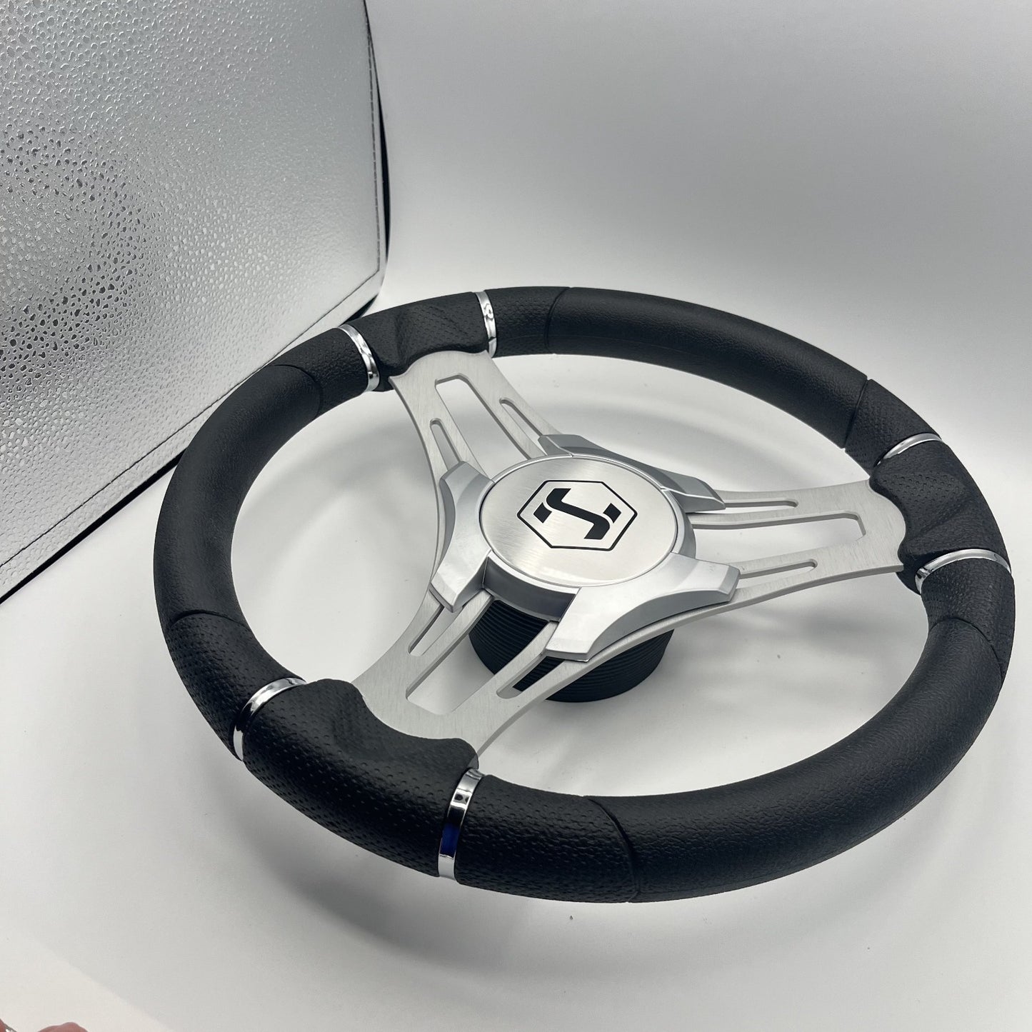 Verona Boat Steering Wheel Brush Alum Spoke | Harris Pontoon