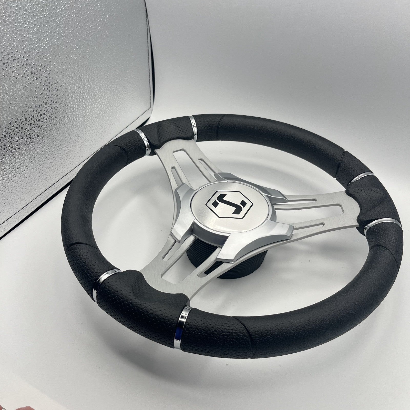 Verona Boat Steering Wheel Brush Alum Spoke | Harris Pontoon