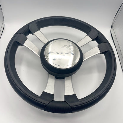Benaco Boat Steering Wheel Brushed Aluminum Spokes | ATX Boats