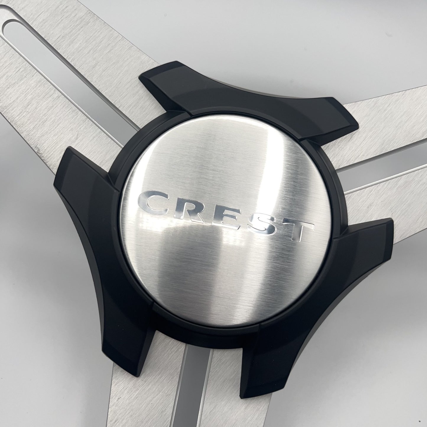 Model 15 Marine Steering Wheel Brushed Aluminum Spokes | Crest Logo
