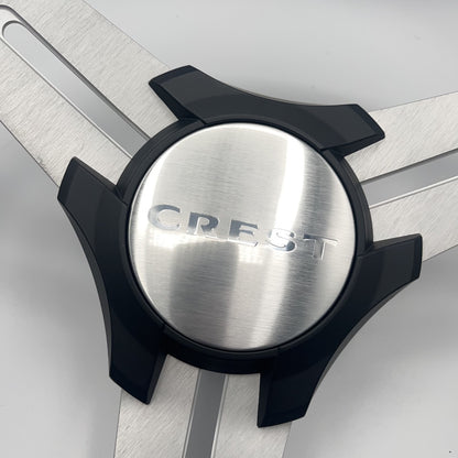 Model 15 Marine Steering Wheel Brushed Aluminum Spokes | Crest Logo
