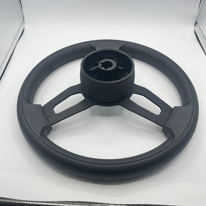 Gussi Italia Boat Model 15 Steering Wheel Black Brushed Alum Spokes | Stabicraft