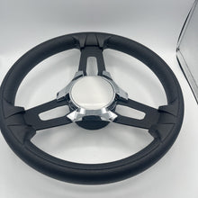 Model 15 Boat Steering Wheel Black Brushed Alum Spokes |Plain