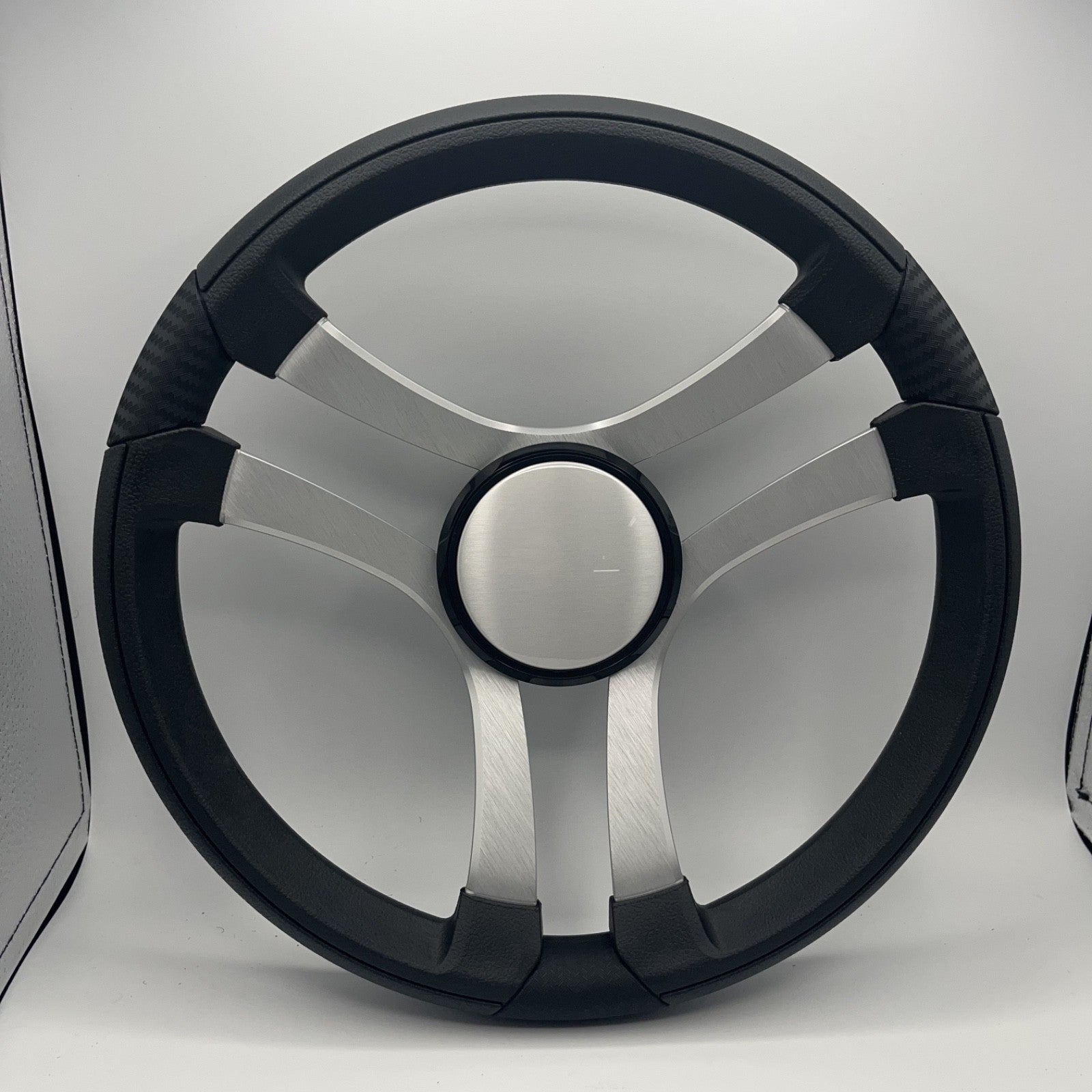 Benaco Boat Steering Wheel Brushed Aluminum Spokes - Plain