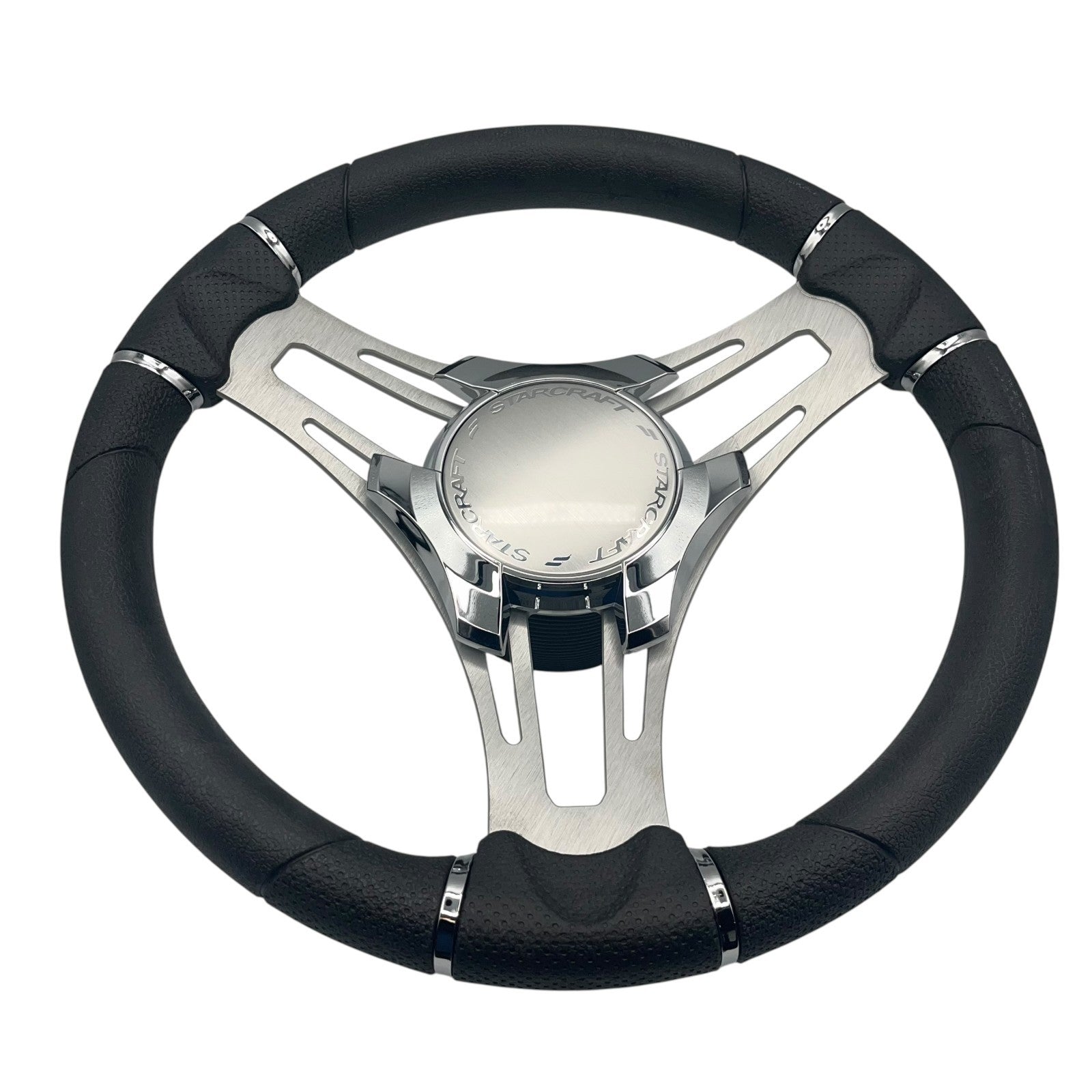 Verona Boat Steering Wheel Gray Brushed Aluminum Spokes | Starcraft Boats