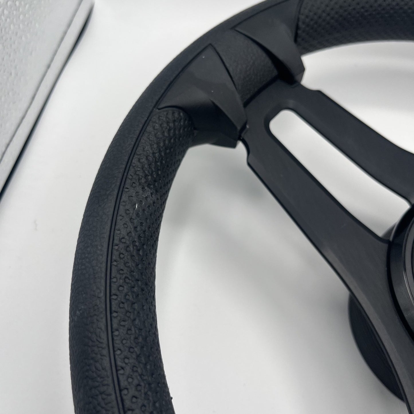 Gussi Italia Marine Steering Wheel Black Brush Metal Spokes | Lowe