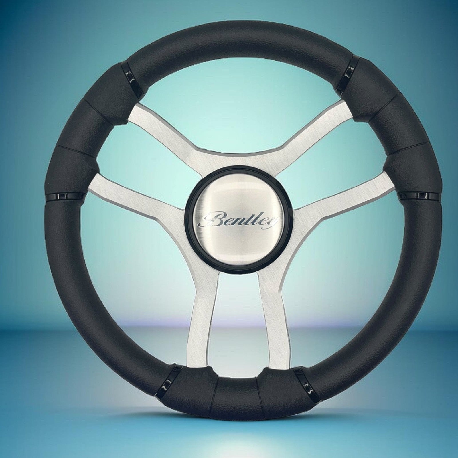 Malera Boat Steering Wheel Brushed Aluminum Spokes | Bentley