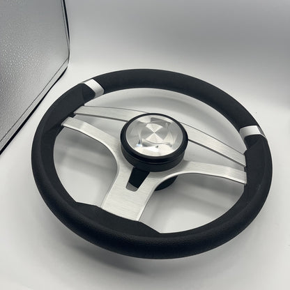 Badia Boat Steering Wheel Brushed Aluminum Spokes | Stingray