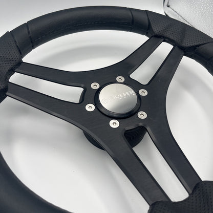 Molinara Marine Steering Wheel Black Brushed Alum Spokes | Gussi Italia